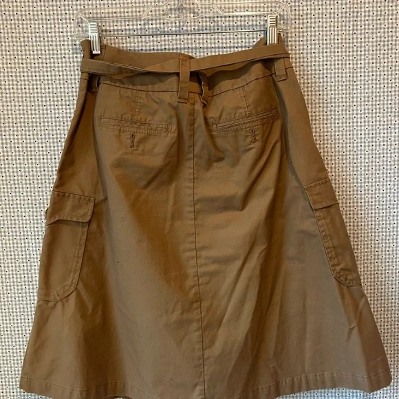 GAP Tan A-Line Cargo Skirt Knee-Length - Picture 2 of 6